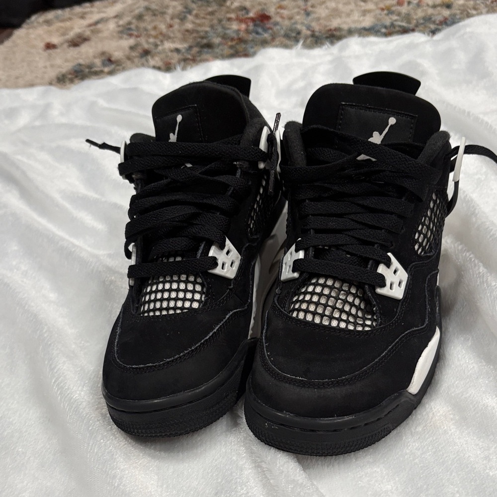 Jordan Black with White Accents Retro Sneakers